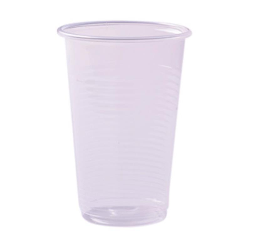 שרוול כוסות פלסטיק 200 מל אכותית 1/100