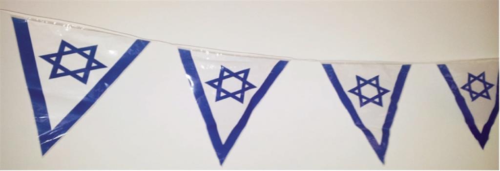 דגל ישראל  שרשרת 4 מטר משולש