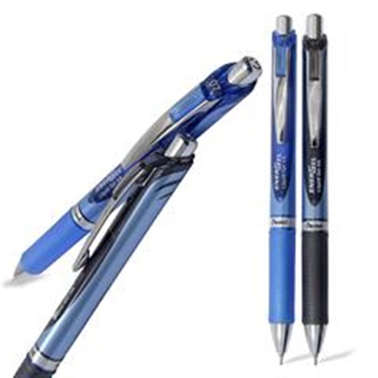 עט לחצן ג'ל פנטל טיפ BLN75 – כחול