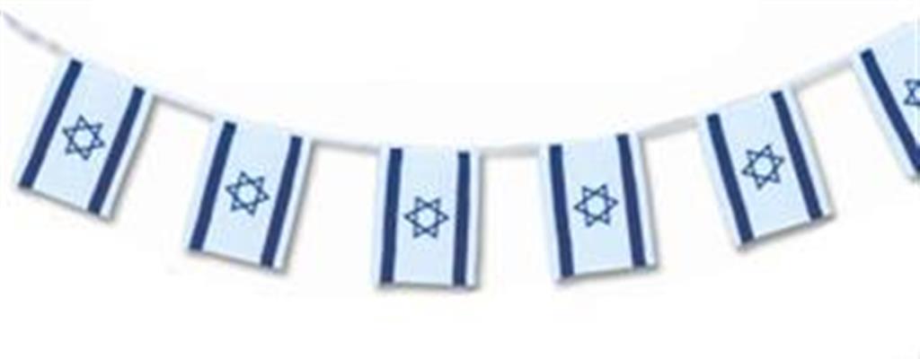 דגל ישראל שרשרת  5 מטר  מרובע  4030