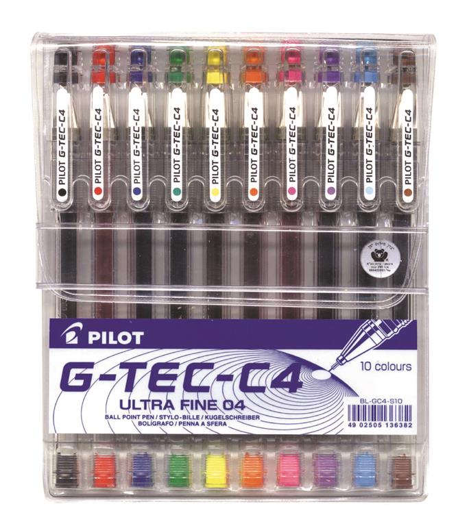 סט עטי פיילוט G-TEC 0.4-ב 10 צבעים