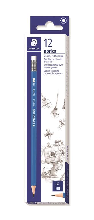 עפרון עם מחק איכותי שטדלר נוריקה 12 יח