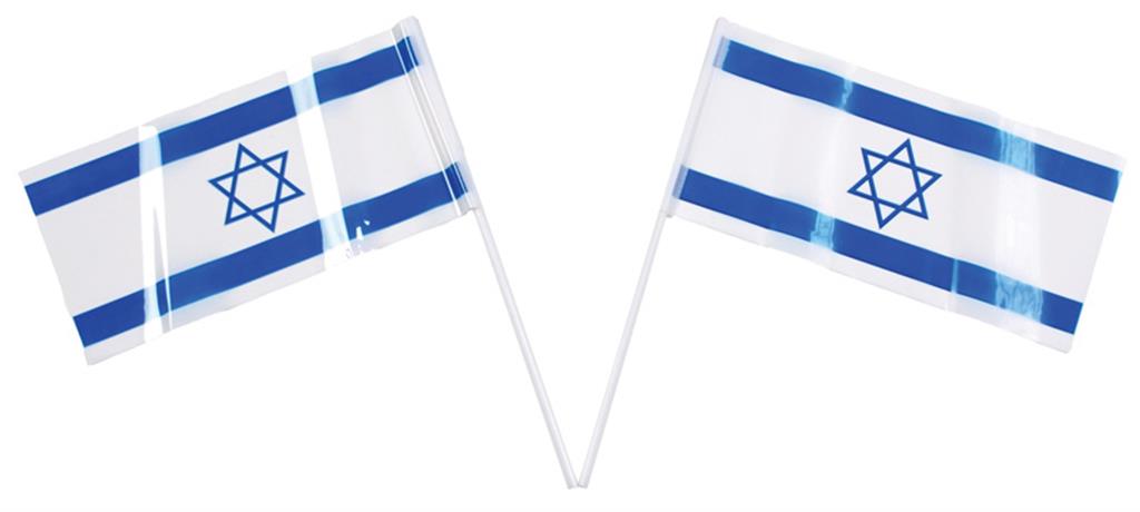 דגל ישראל עם מקל פלסטי  קטן