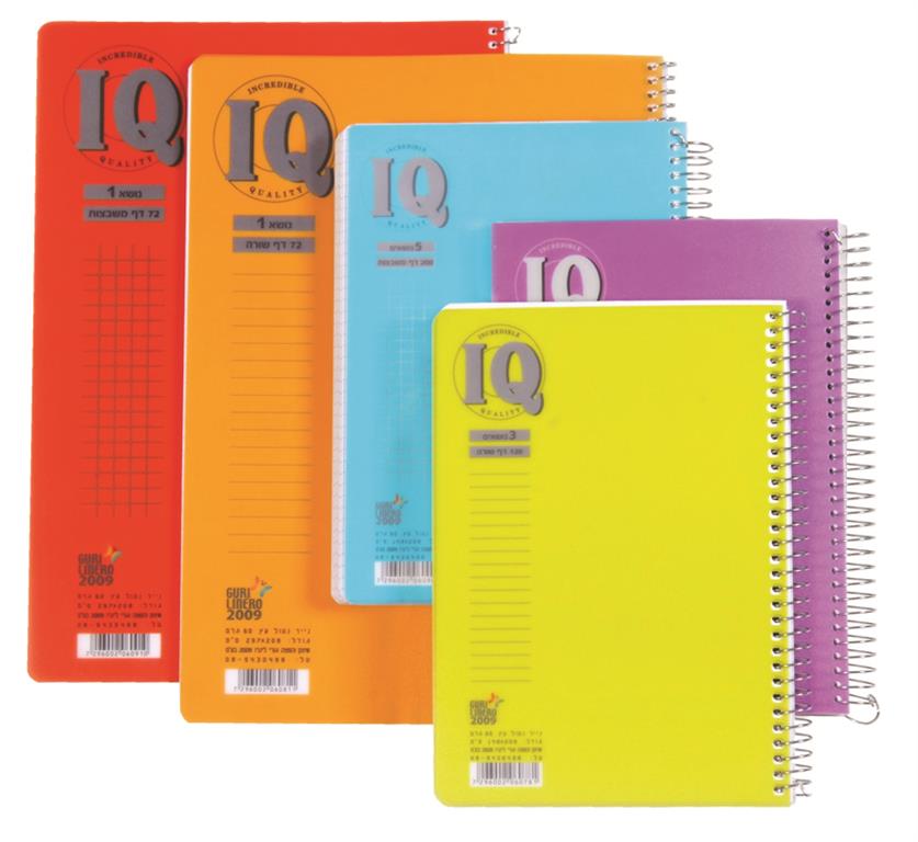 מחברת ספירל A5 כ.פלסטיק PP  שורה =