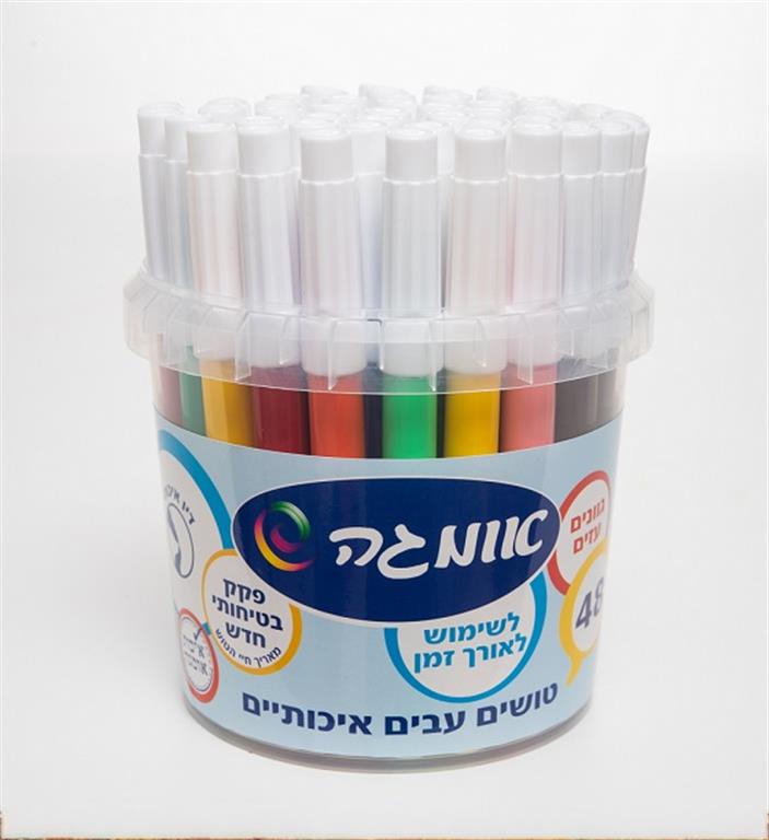 סט 48 טושים בכוס עבים